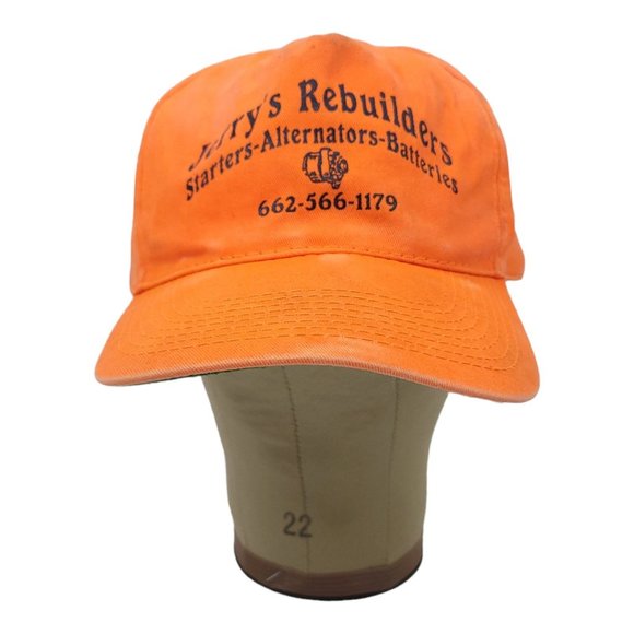 Otto Hunter Orange Jerrys Rebuilders Snapback Cap Trucker Baseball Hat - Picture 7 of 12